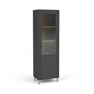 Bettso Vitrine Schwarz 97x194x60 cm