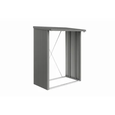 Biohort Kaminholzregal Woodstock Grau 157x199x102 cm
