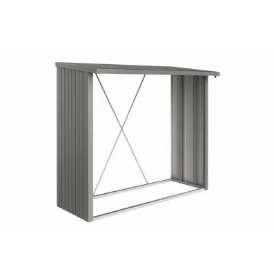 Biohort Kaminholzregal Woodstock Grau 229x199x102 cm