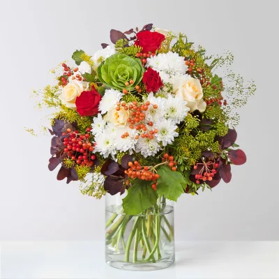 Blumenstrauß 'Viele Glückwünsche', handgebunden