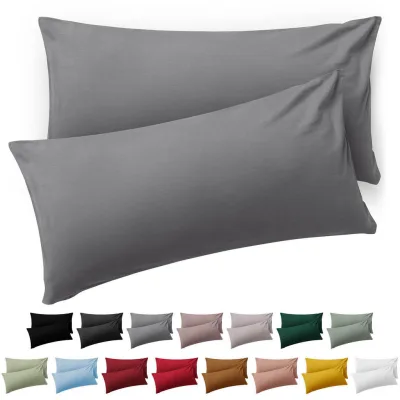 Blumtal Kissenbezug Grau 80x50 cm