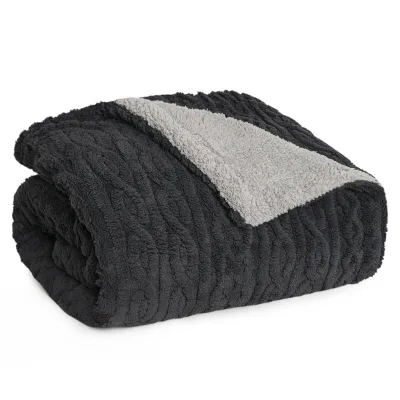 Blumtal Kuscheldecke Grau, Dunkelgrau 150x200 cm