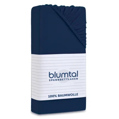 Blumtal Spannbettlaken Dunkelblau 140x200 cm