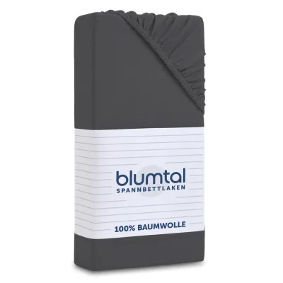 Blumtal Spannbettlaken Dunkelgrau 90x190 cm