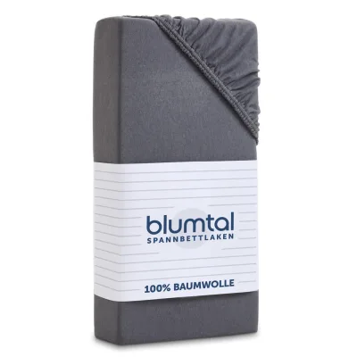 Blumtal Spannbettlaken Grau 140x200 cm