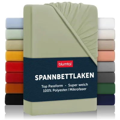 Blumtal Spannbettlaken Olivgrün 120x190 cm