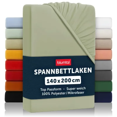 Blumtal Spannbettlaken Olivgrün 140x200 cm