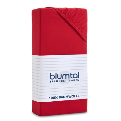 Blumtal Spannbettlaken Rot 150x200 cm