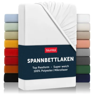 Blumtal Spannbettlaken Weiß 200x200 cm