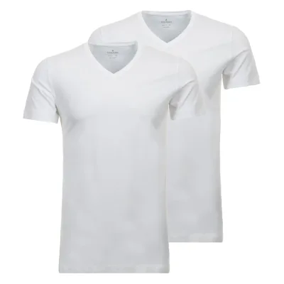 Body Fit V-Neck T-Shirt 2P Herren T-Shirt