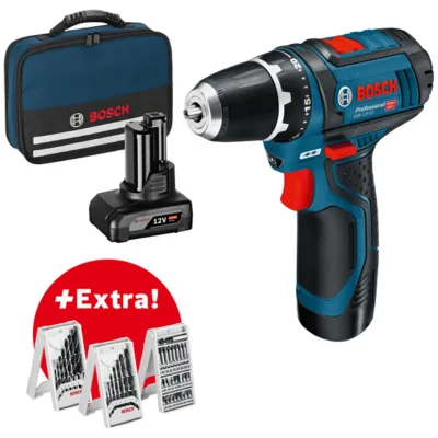 BOSCH Akkubohrschrauber GSR 12V-15 mit Akkupack