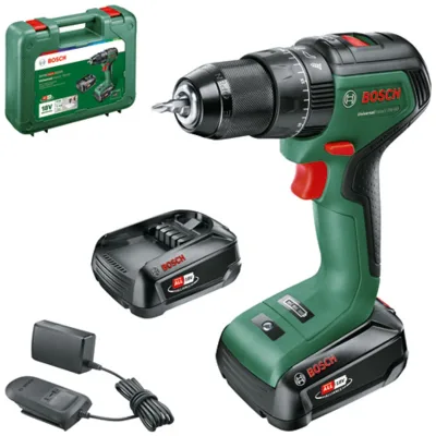 Bosch Akku-Zweigang-Schlagbohrschrauber UniversalImpact 18V-60, incl. 2x Akku PBA, Ladegerät, Bit, Tragekoffer