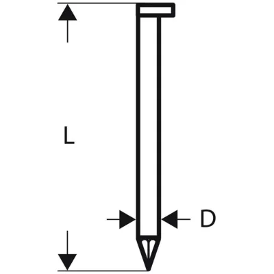 Bosch D-Kopf Streifennagel SN34DK 80, 3,1 mm, 80 mm, blank, glatt, 3000er-Pack