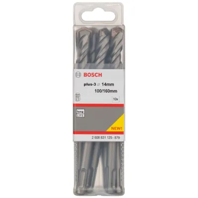 Bosch Hammerbohrer SDS-plus, plus-3, 14 x 100 x 160 mm, (10 Stk.)