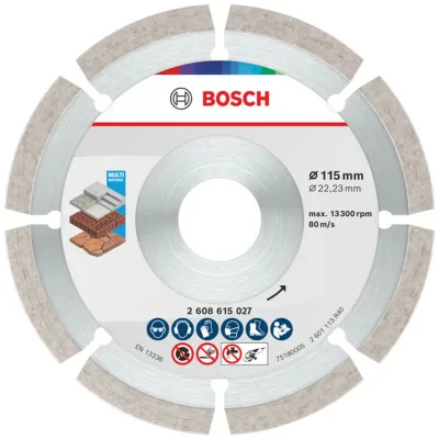 Bosch Multi Material Diamond Trennscheibe, 115 x 22.23 x 7 mm, 10 Stk.