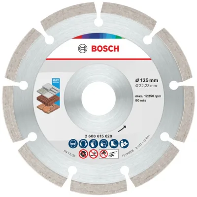Bosch Multi Material Diamond Trennscheibe, 125 x 22.23 x 7 mm, 10 Stk.