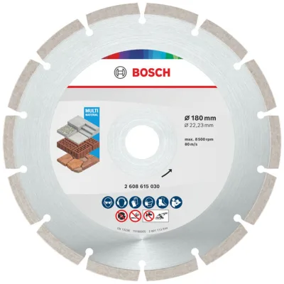 Bosch Multi Material Diamond Trennscheibe, 180 x 22.23 x 7 mm, 10 Stk.