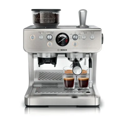 Bosch PFE401B3 Serie 4, Siebträgermaschine, HomeCafé, Edelstahl