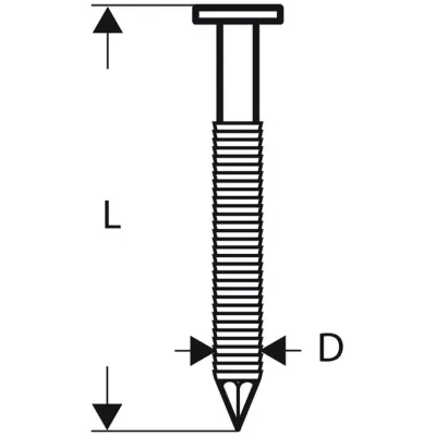 Bosch Rundkopf-Streifennagel SN21RK 75RHG 2,8 mm, 75 mm, feuerverz., gerillt, 3000 St.