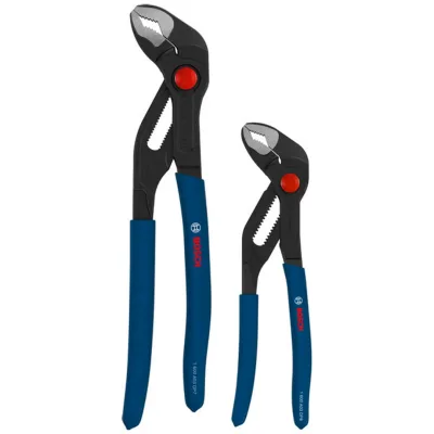 Bosch Wasserpumpenzangen-Set, tauchbeschichtete, rutschfeste Griffe, 2-tlg.