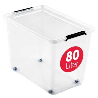 BOXXivo Aufbewahrungsbox Transparent 39x43x58 cm