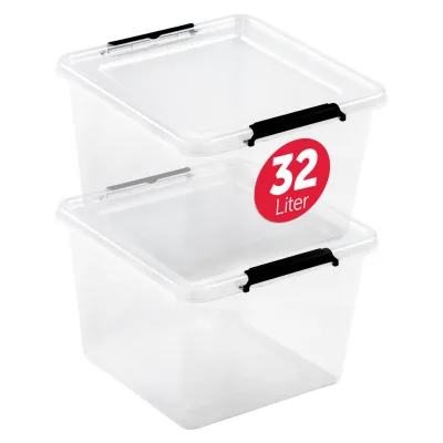 BOXXivo Aufbewahrungsboxen Transparent 39x26.5x39 cm