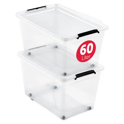 BOXXivo Aufbewahrungsboxen Transparent 39x35x58 cm