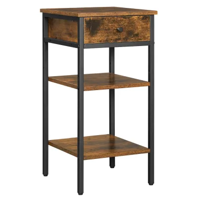 Boxxx Beistelltisch Braun, Schwarz 35x75x35 cm