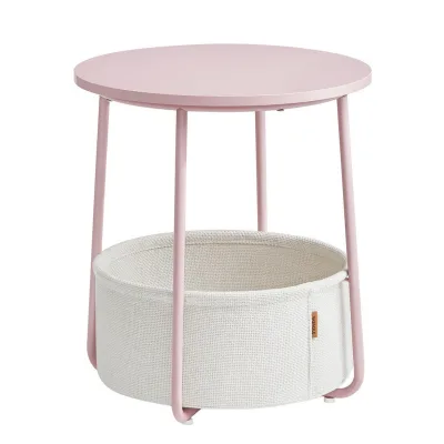 Boxxx Beistelltisch Weiß, Rosa 45x51x45 cm
