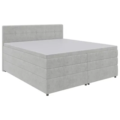 Boxxx Boxspringbett Hellgrau 200x200 cm