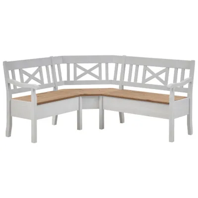 Boxxx Eckbank Weiß, Laugenfarbig 170x147 cm