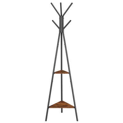 Boxxx Garderobenständer Vasagle Braun, Schwarz 49x179x49 cm