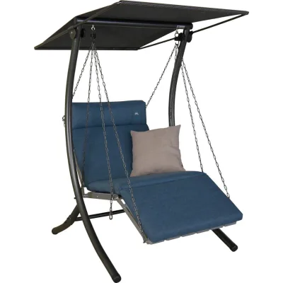 Boxxx Hollywoodschaukel Blau, Beige 100x160x145 cm