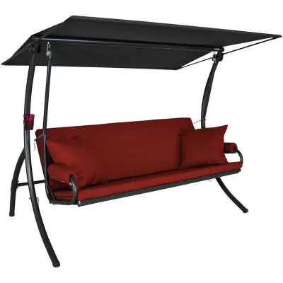 Boxxx Hollywoodschaukel Bordeaux, Dunkelrot 210x160x145 cm