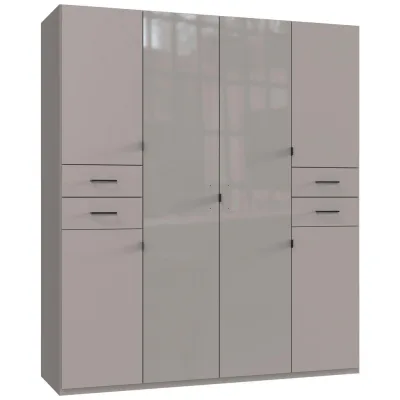 Boxxx Kleiderschrank Grau, Sahara 180x208x58 cm