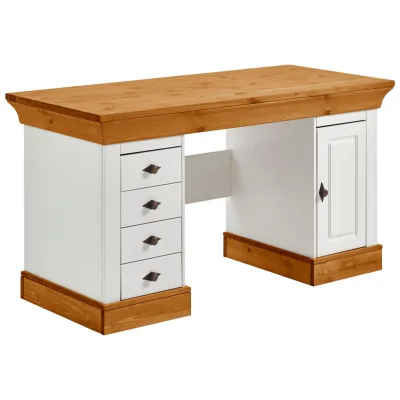 Boxxx Schreibtisch Weiß, Bernstein 65x77x143 cm
