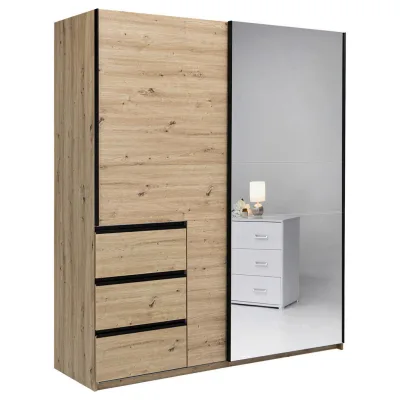 Boxxx Schwebetürenschrank Eiche Artisan 215x205x62 cm
