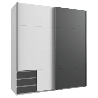 Boxxx Schwebetürenschrank Graphit, Weiß 179x198x64 cm