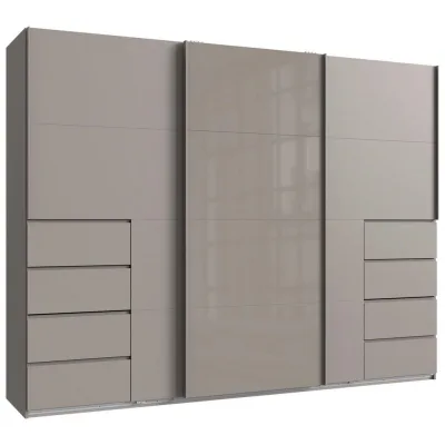 Boxxx Schwebetürenschrank Grau, Sahara 270x208x64 cm