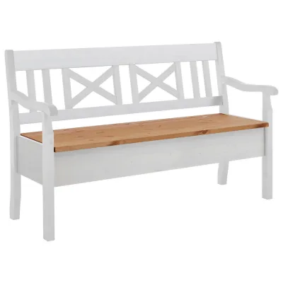 Boxxx Sitzbank Weiß, Laugenfarbig 148x93x58 cm