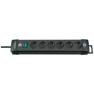 brennenstuhl® Steckdosenleiste Premium-Line 6 Steckdosen schwarz