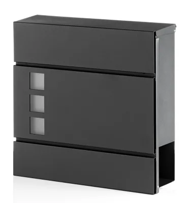 HC Home & Living Briefkasten, ca. 37 x 37 x 10,5 cm - Anthrazit