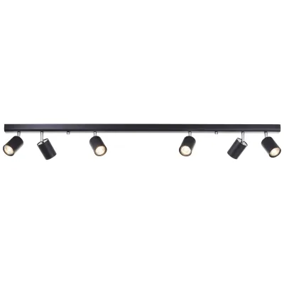Brilliant Different Spotbalken, 119 cm, 6x GU10, schwenkbar, Metall, schwarz