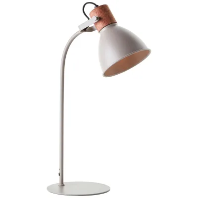 Brilliant Erena Tischlampe, 52 cm Höhe, E27, max. 40 W, schwenkbar, Schalter, grau