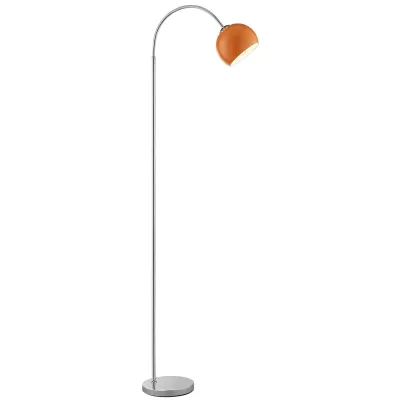 Brilliant Helen Bogenleuchte, E27 Fassung, 170x51 cm, Metall, Chrom/Orange