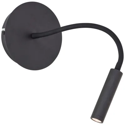 Brilliant Jutta LED-Wandleuchte, flexibler Lesearm, 14 cm Durchmesser