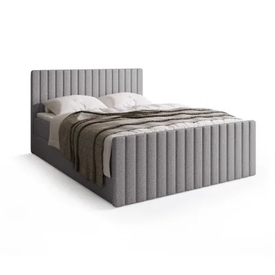 Bromarkt Boxspringbett Hellgrau 140x200 cm