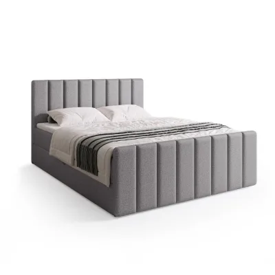 Bromarkt Boxspringbett Hellgrau 180x200 cm
