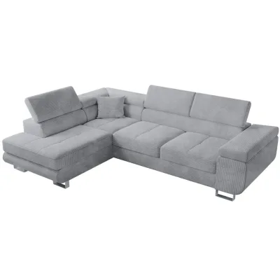 Bromarkt Ecksofa Hellgrau 275x142 cm