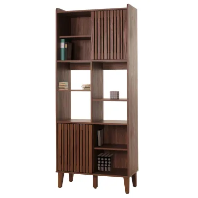 MCW Bücherregal Walnuss 75x178x35 cm